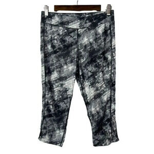 Champion Gray & Black Printed Crop Athletic Pants S